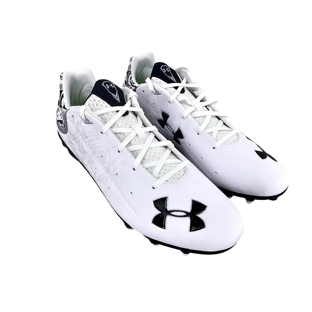 Under Armour‎ Team Banshee Low MC White Black Cleats 1262223-105 Mens 12.5